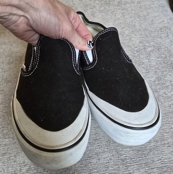 Vans Unisex Women's / Men's Slip-On Half Moon Black and White Slip-On Sneakers - Picture 4 of 8
